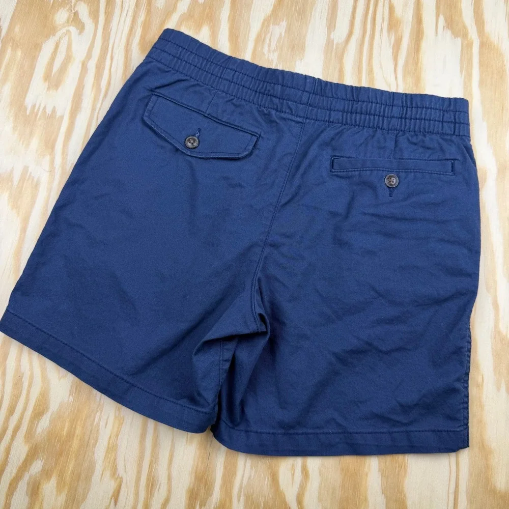 Polo Ralph Lauren Kids Navy Blue Chino Shorts Size 16 Elastic Waist Pony Logo